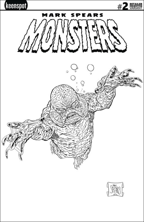 Mark Spears Monsters issue 2-J Mark Spears B&W Ink 1:20 Cover (Second Printing)
