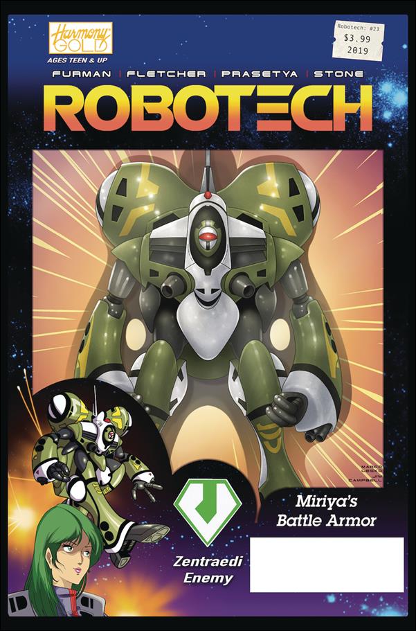 Robotech (2017) issue 23-B Blair Shedd Action Figure Cover