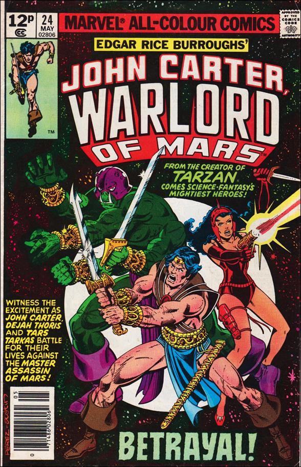John Carter, Warlord of Mars (1977) issue 24-B UK Price Cover