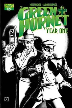 Green Hornet: Year One issue 10-C Matt Wagner Black & White 1:15 Cover