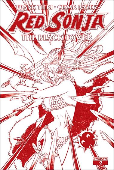 Red Sonja: The Black Tower issue 2-C Rare Blood Red Cover