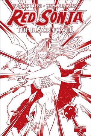 Red Sonja: The Black Tower issue 2-C Rare Blood Red Cover