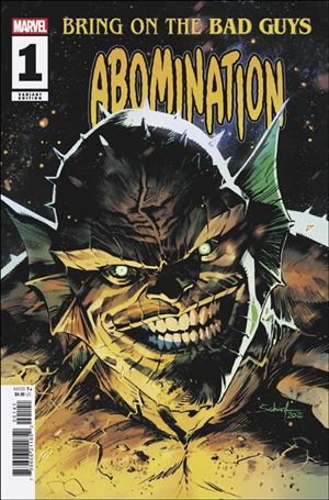 Bring on the Bad Guys: Abomination issue 1-C Jonas Scharf Cover
