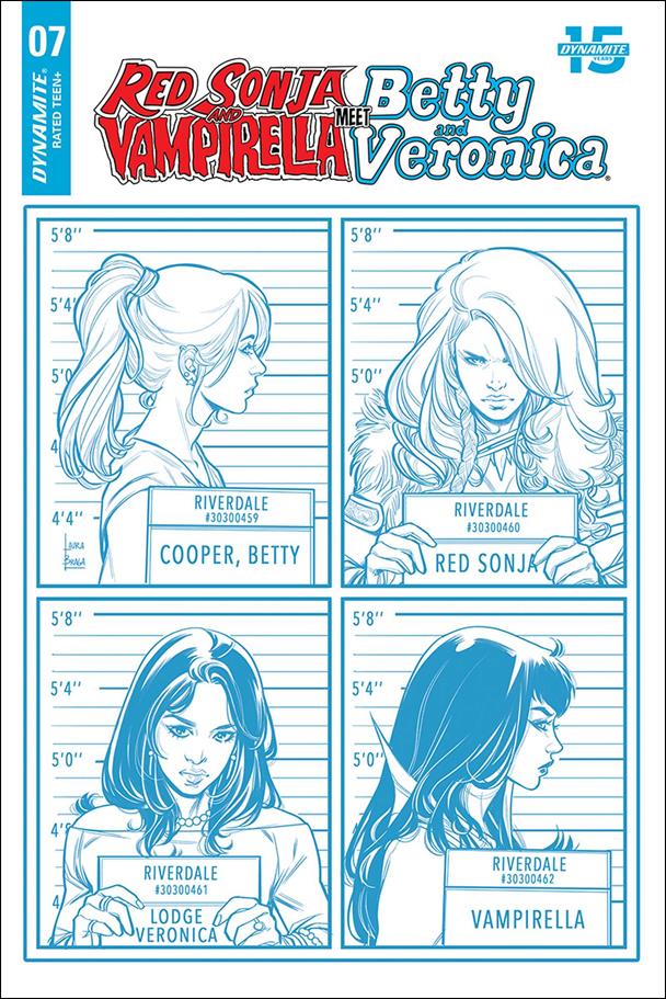 Red Sonja and Vampirella Meet Betty and Veronica issue 7-G Laura Braga 1:7 "Tint Dressed" Cover