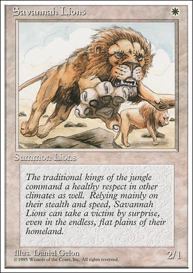 Magic the Gathering: 4th Edition (Base Set) card 48 Savannah Lions