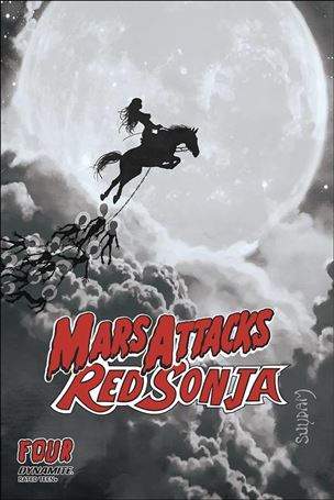 Mars Attacks Red Sonja issue 4-G Arthur Suydam 1:15 Black & White Cover