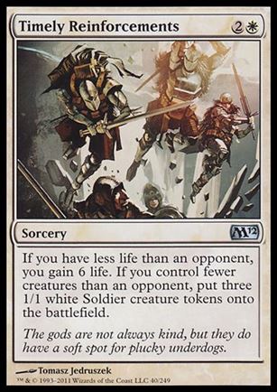 Magic the Gathering: 2012 Core Set (Base Set) card 40 Timely Reinforcements