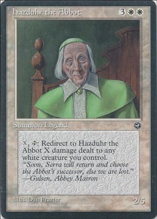 Magic the Gathering: Homelands (Base Set) card 8 Hazduhr the Abbot
