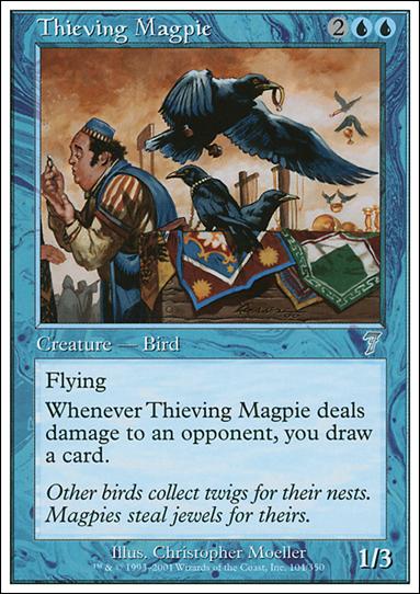 Magic the Gathering: 7th Edition (Base Set) card 104 Thieving Magpie