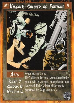 Rage Limited (Base Set) card 145 Kinfolk - Soldier of Fortune 