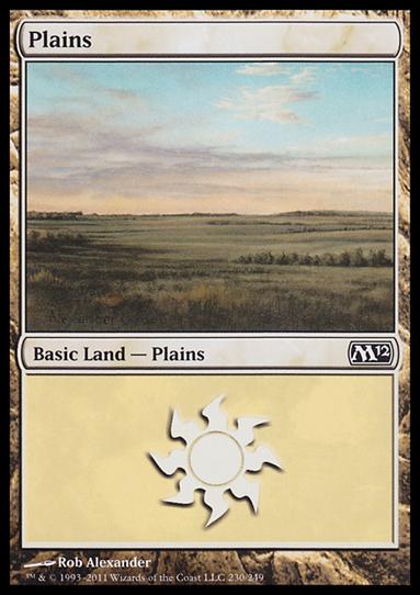 Magic the Gathering: 2012 Core Set (Base Set) card 230 Plains