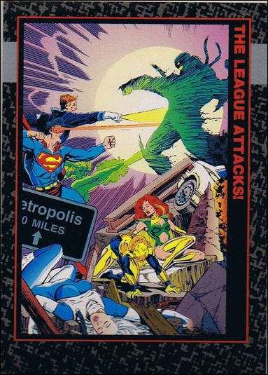 Doomsday: The Death of Superman (Base Set) card 19 The League Attacks!