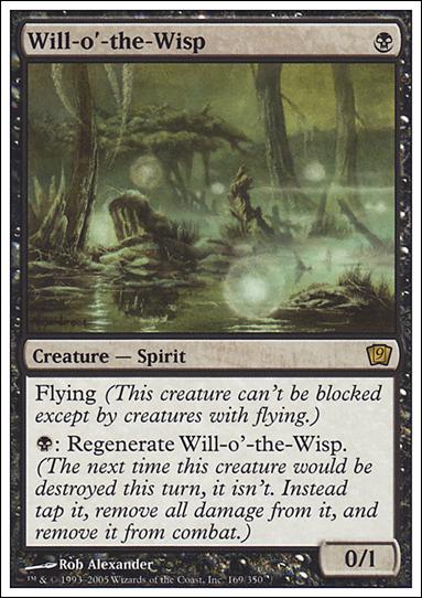 Magic the Gathering: 9th Edition (Base Set) card 169 Will-o'-the-Wisp