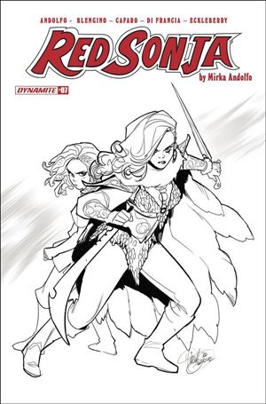 Red Sonja (2021) issue 7-L Mirka Andolfo 1:15 Black & White Cover