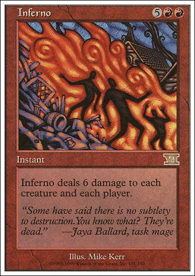 Magic the Gathering: 6th Edition (Base Set) card 191 Inferno