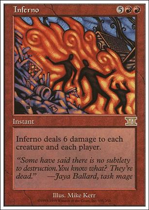 Magic the Gathering: 6th Edition (Base Set) card 191 Inferno