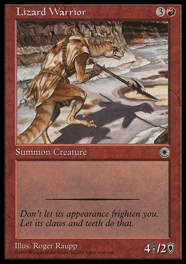 Magic the Gathering: Portal (Base Set) card 139 Lizard Warrior