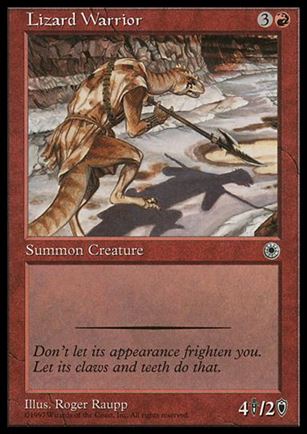 Magic the Gathering: Portal (Base Set) card 139 Lizard Warrior