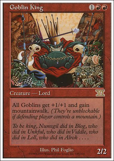 Magic the Gathering: 6th Edition (Base Set) card 185 Goblin King