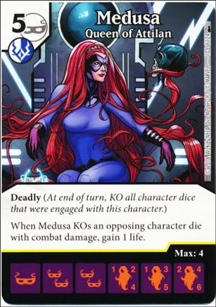 Marvel Dice Masters Deadpool card 103 Medusa: Queen of Attilan
