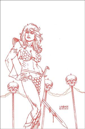 Red Sonja: Price of Blood issue 3-R Joseph Michael Linsner Red Line Art Virgin Cover