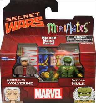 Marvel Minimates (Exclusives) figure 130 Wastelands Wolverine and Dystopia Hulk
