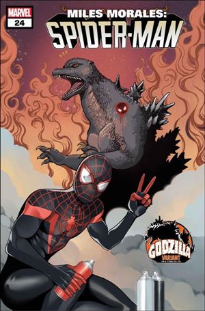 Miles Morales: Spider-Man (2022) issue 24-C Romy Jones Godzilla Cover