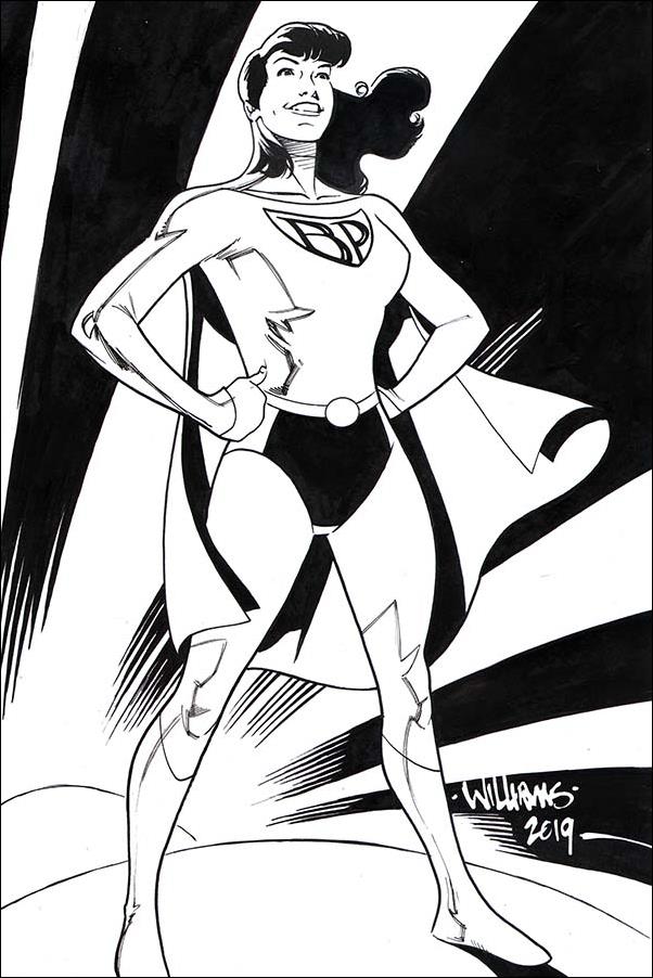 Bettie Page: Unbound issue 7-G David Williams 1:11 Black and White Virgin Cover