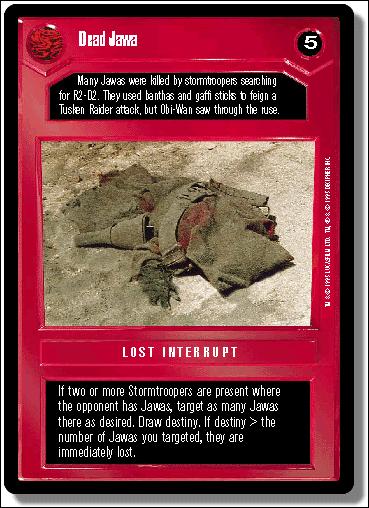Star Wars: Premiere Limited (Base Set) card 77 Dead Jawa