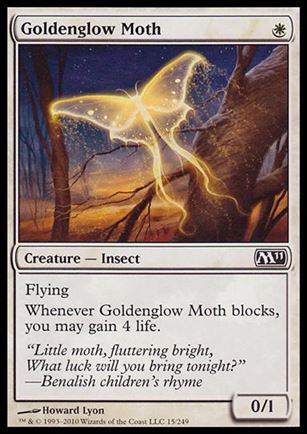 Magic the Gathering: 2011 Core Set (Base Set) card 15 Goldenglow Moth