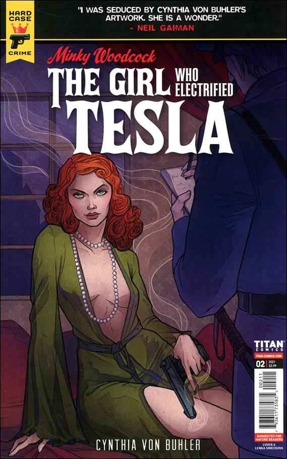 Minky Woodcock: The Girl Who Electrified Tesla issue 2 Lenka Simeckova Cover