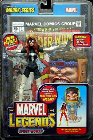 Marvel Legends (M.O.D.O.K. Series) figure 9 Spider-Woman (Arachne - Black & White Costume)