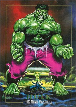 1992 Marvel Masterpieces (Promo) card nn2 Hulk (Promotional Card Back)