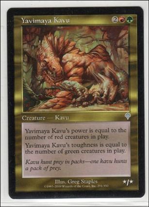 Magic the Gathering: Invasion (Base Set) card 291 Yavimaya Kavu