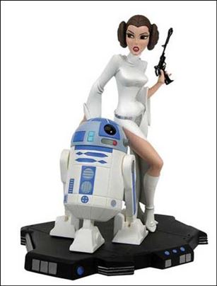 Star Wars Animated Maquettes Princess Leia and R2-D2, Jan 2007 Statue ...