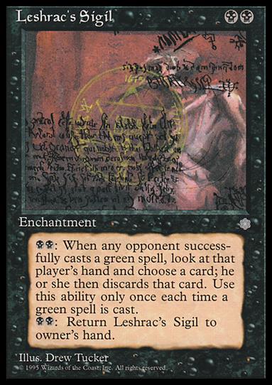Magic the Gathering: Ice Age (Base Set) card 144 Leshrac's Sigil