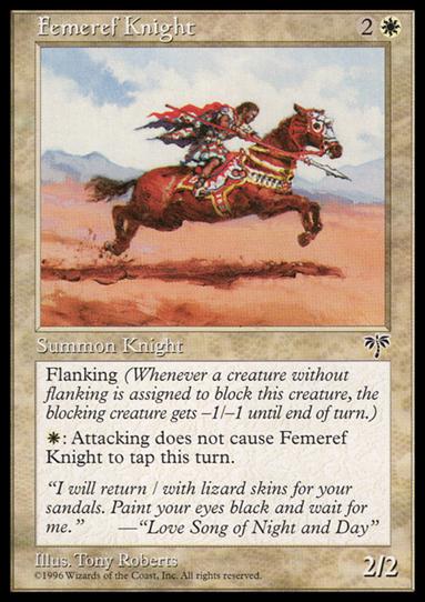 Magic the Gathering: Mirage (Base Set) card 18 Femeref Knight