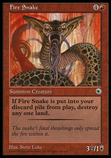 Magic the Gathering: Portal (Base Set) card 127 Fire Snake