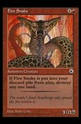 Magic the Gathering: Portal (Base Set) card 127 Fire Snake