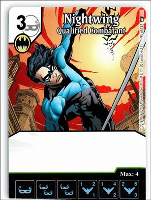 DC Comics Dice Masters World's Finest card 95 Nightwing: Qualified Combatant 