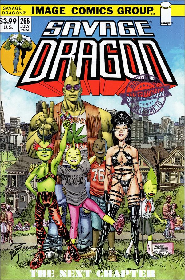 Savage Dragon (1993) issue 266-B Erik Larsen Retro 70s Trade Dress Cover