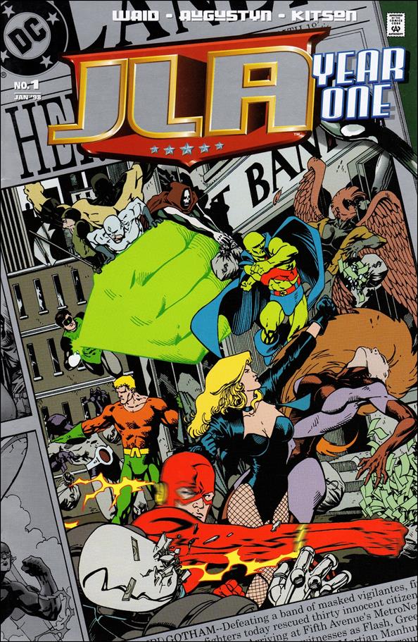 JLA: Year One issue 1-B Platinum Cover