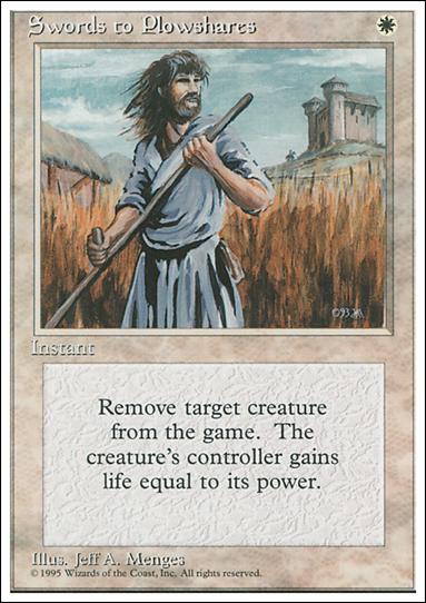 Magic the Gathering: 4th Edition (Base Set) card 52 Swords to Plowshares
