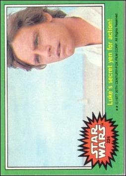 Star Wars: Series 4 (Base Set) card 224 Luke's secret yen for action!