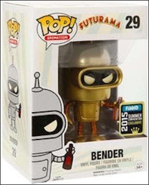 POP! Animation figure 29-C Bender (Gold) Summer Convention