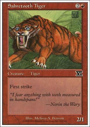 Magic the Gathering: 6th Edition (Base Set) card 203 Sabretooth Tiger