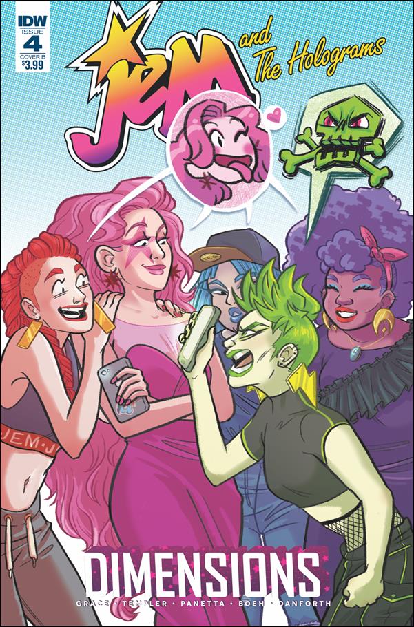 Jem and the Holograms:  Dimensions issue 4-B Abby Boeh Cover