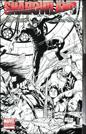 Shadowland (2010) issue 1-C Billy Tan Wraparound Black and White MRRC Cover