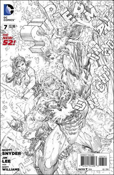 Superman Unchained issue 7-D Jim Lee 1:100 Sketch Cover