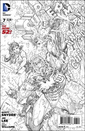 Superman Unchained issue 7-D Jim Lee 1:100 Sketch Cover
